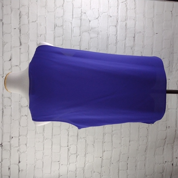 CHICO'S Sleeveless Blouse Top Tank Purple Blue Color  Size 2 - Picture 3 of 7